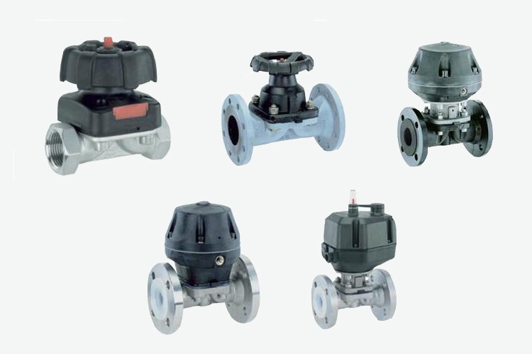 Serie 600 edelflex, gemu, valvula, diafragma, metalico, industrial